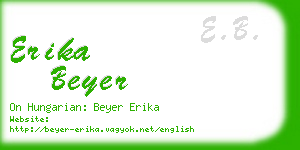 erika beyer business card